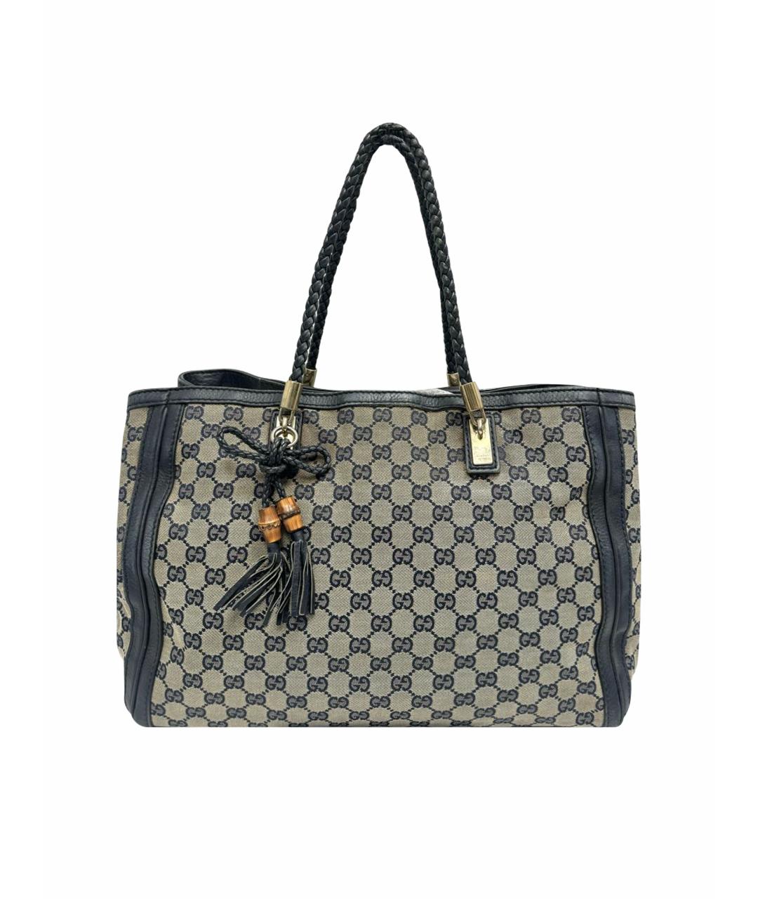 GUCCI Бежевая тканевая сумка тоут, фото 4