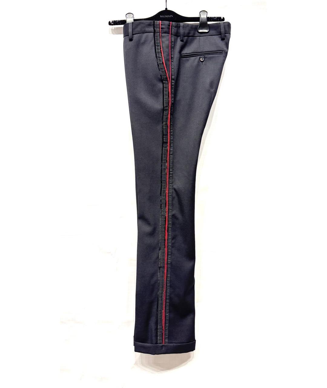 BALMAIN Черные шерстяные брюки чинос, фото 2