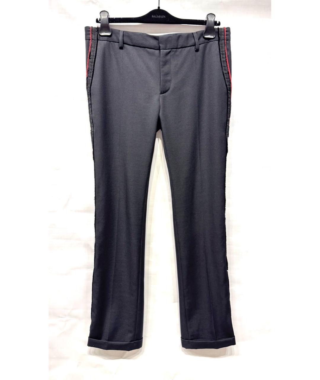 BALMAIN Черные шерстяные брюки чинос, фото 8