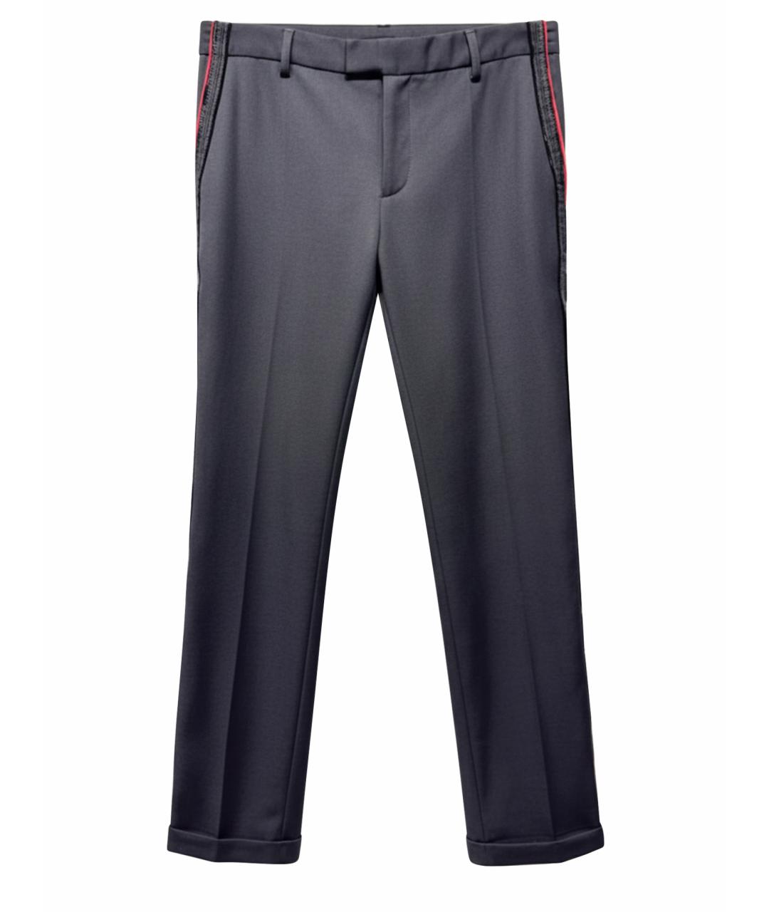 BALMAIN Черные шерстяные брюки чинос, фото 1