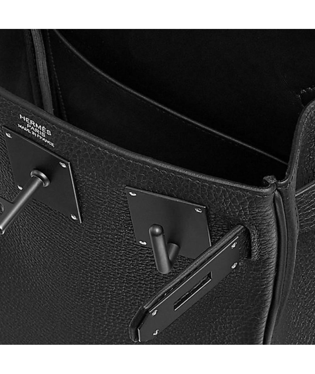HERMES Черная кожаная сумка на плечо, фото 4