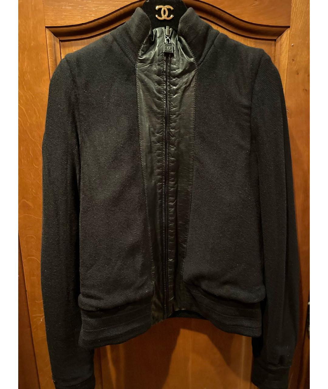 CHANEL Черная кожаная куртка, фото 3