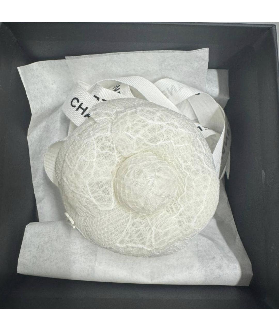 CHANEL Белая металлическая булавка / брошь, фото 2