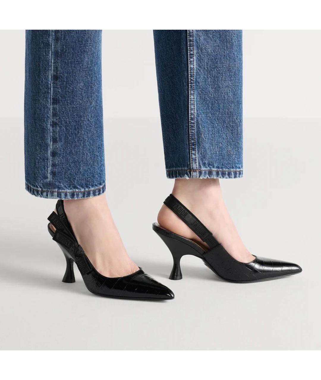 CHRISTIAN DIOR Черные туфли из лакированной кожи, фото 2