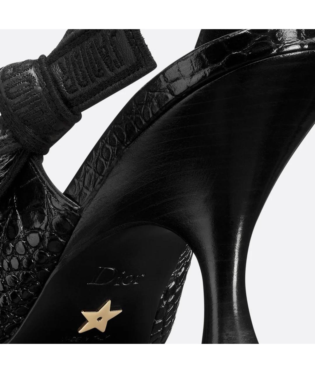 CHRISTIAN DIOR Черные туфли из лакированной кожи, фото 4