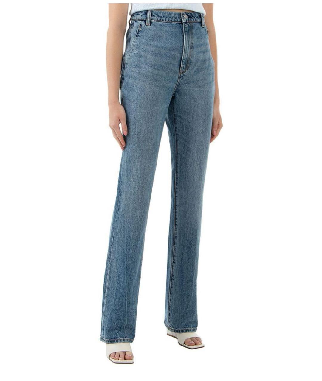 ALEXANDER WANG Голубые хлопковые прямые джинсы, фото 5