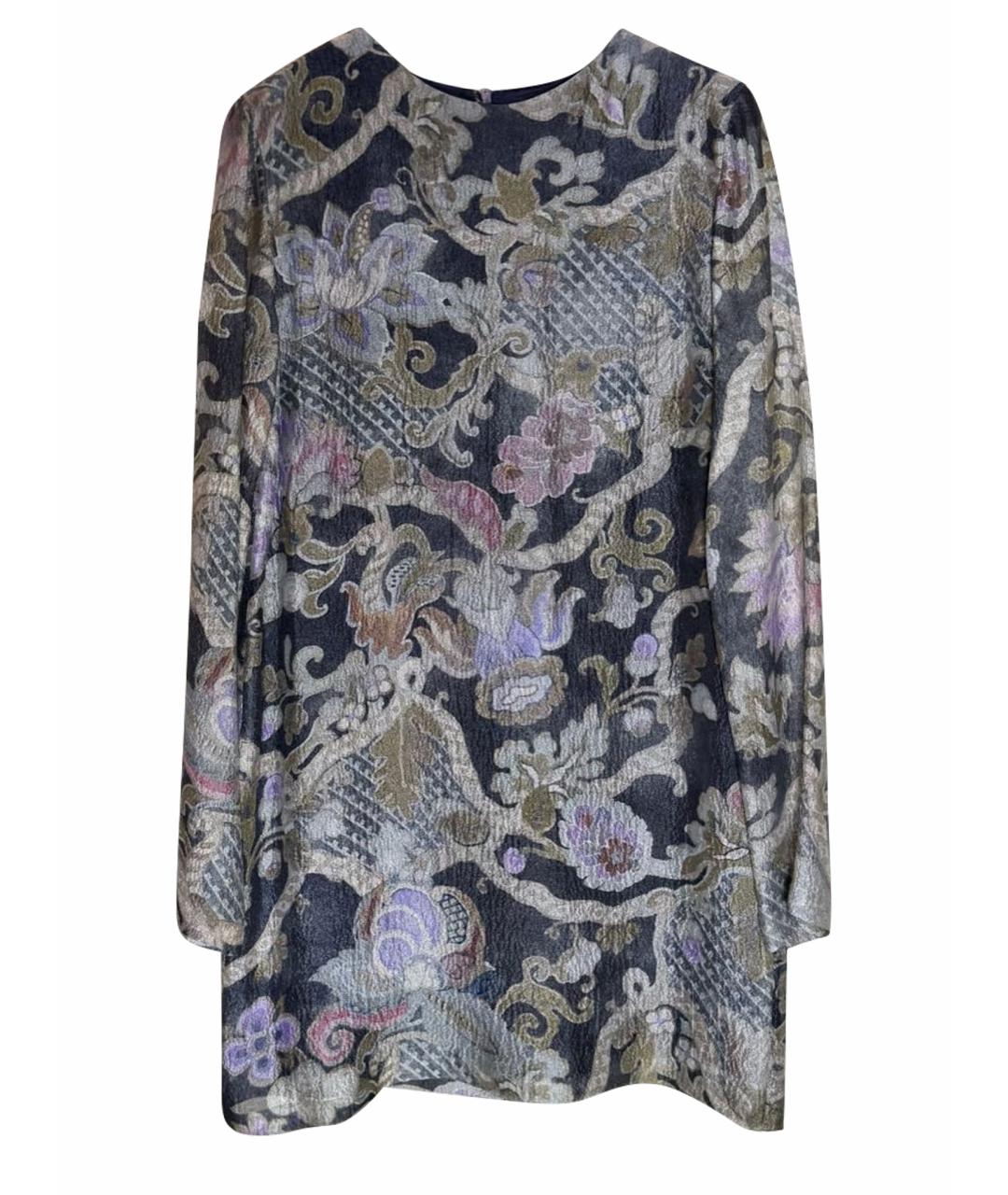 DRIES VAN NOTEN Серое шелковое повседневное платье, фото 1