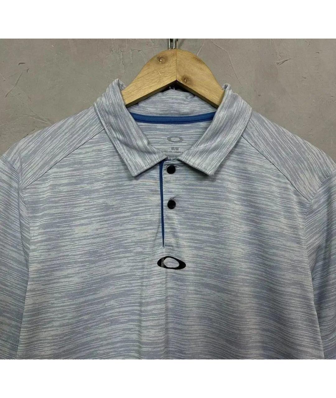 OAKLEY Голубое поло с коротким рукавом, фото 2