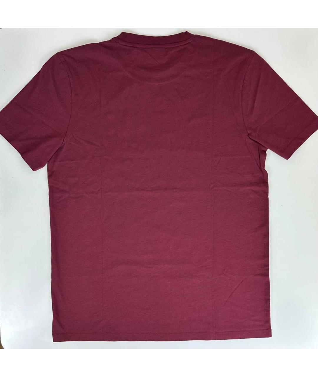 HUGO BOSS Бордовая хлопковая футболка, фото 3