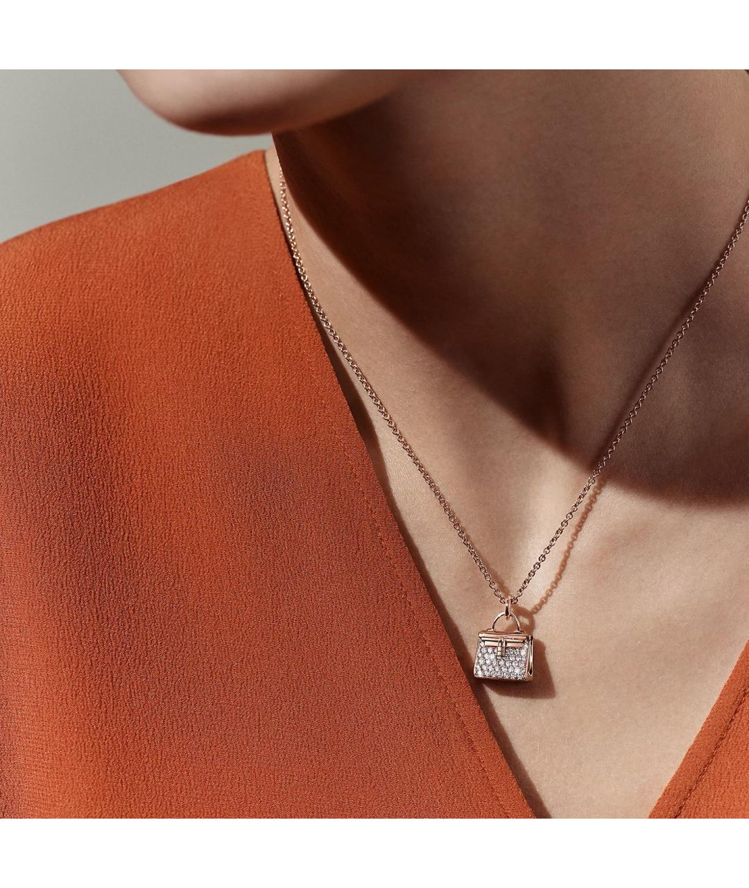 HERMES Золотая подвеска из розового золота, фото 4