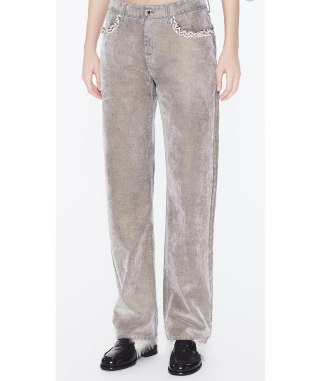 CHANEL Синие хлопковые прямые джинсы, фото 2