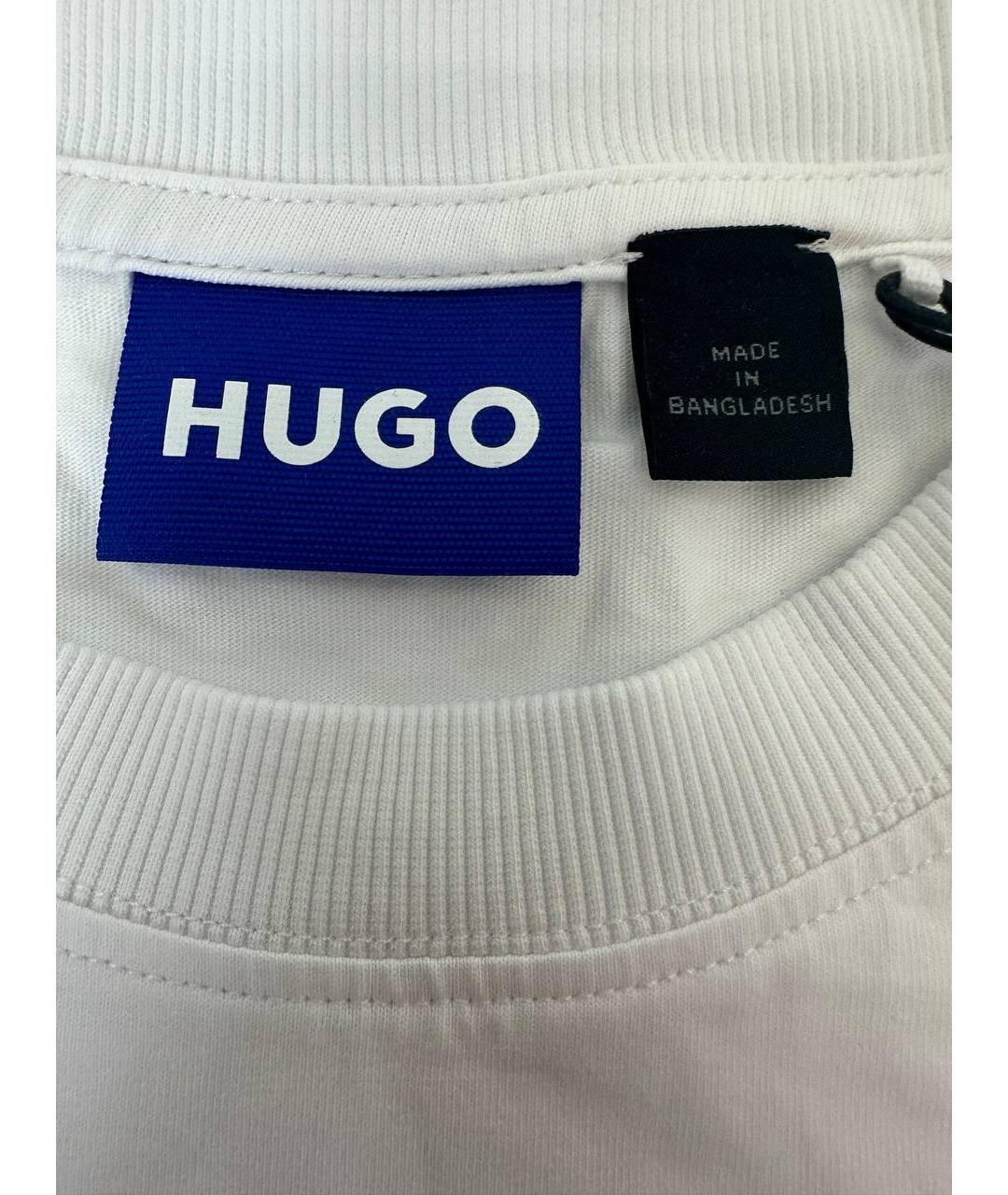 HUGO BOSS Белая хлопковая футболка, фото 5