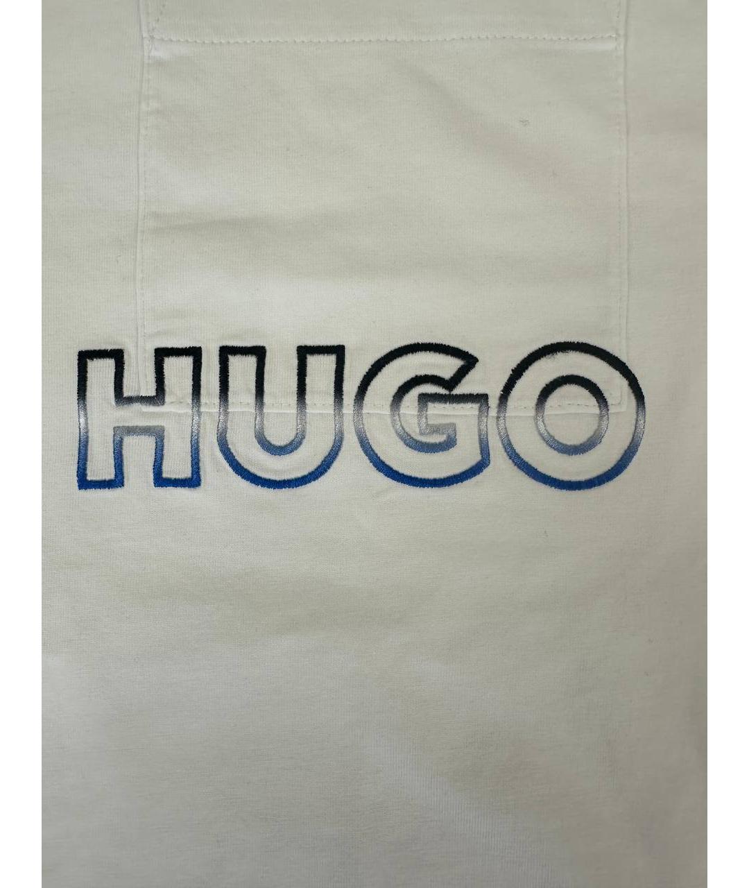 HUGO BOSS Белая хлопковая футболка, фото 4