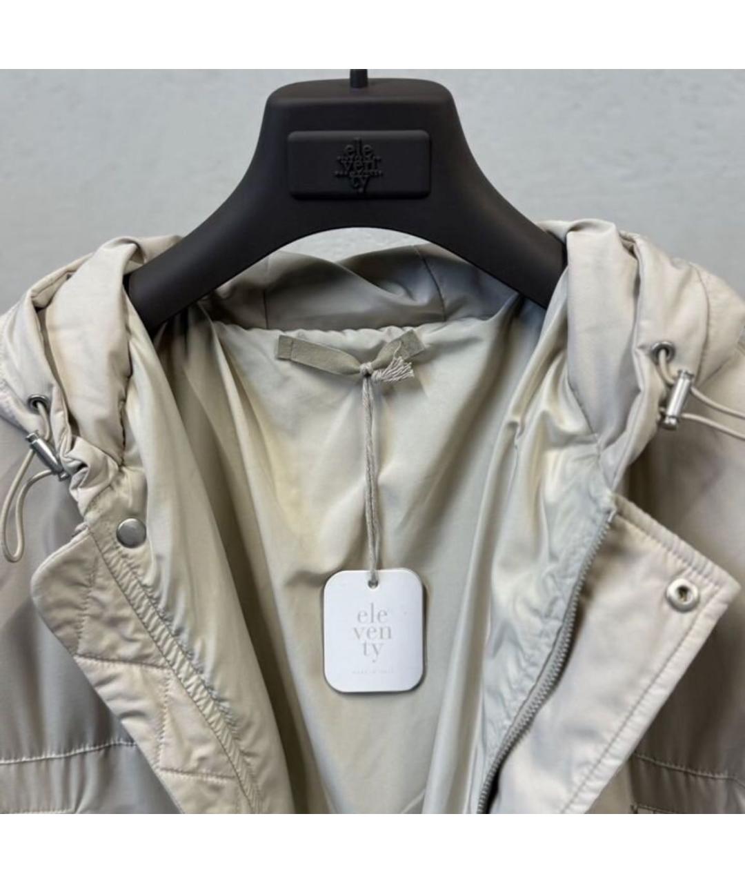 ELEVENTY Бежевый полиэстеровый пуховик, фото 3