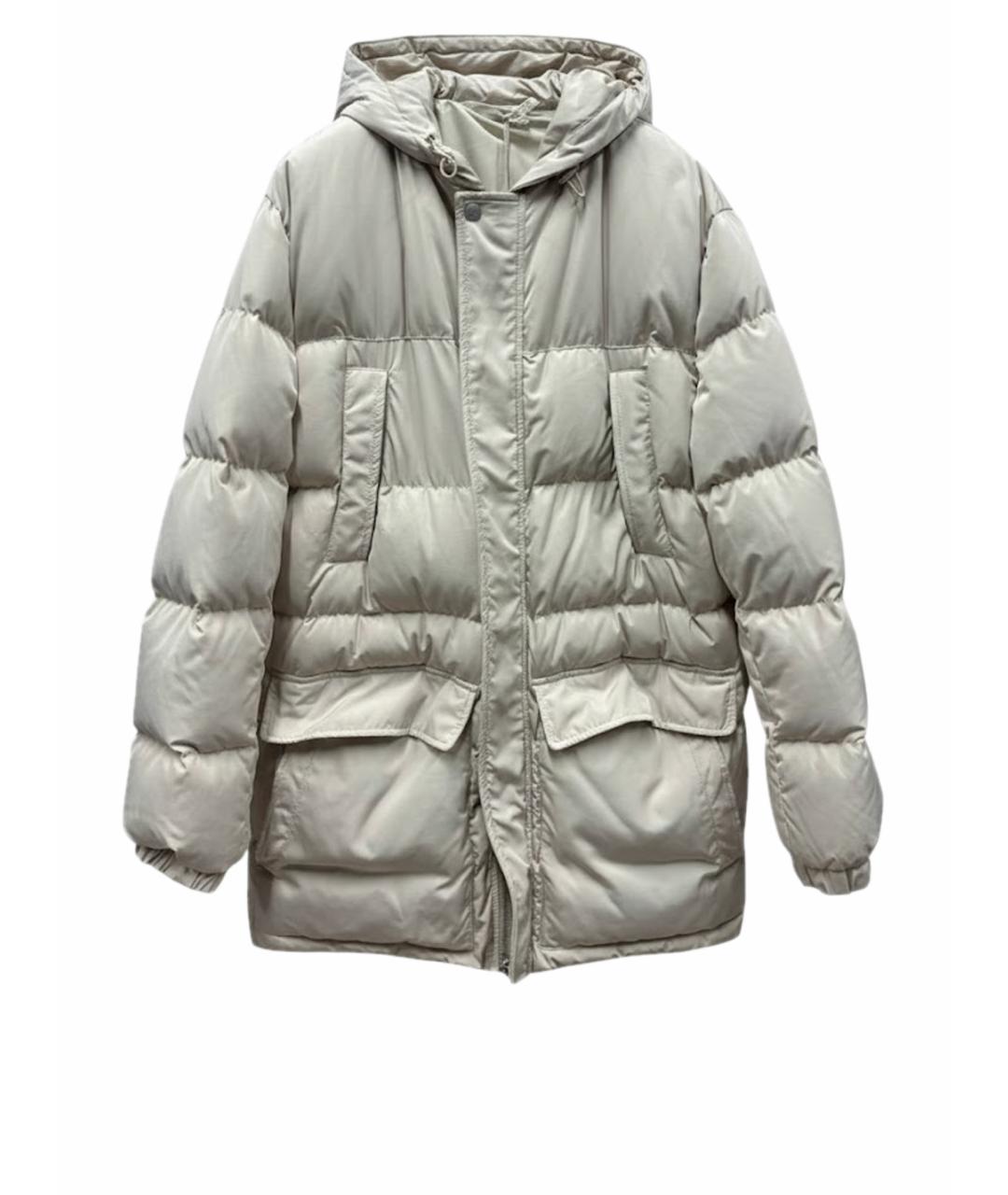 ELEVENTY Бежевый полиэстеровый пуховик, фото 1