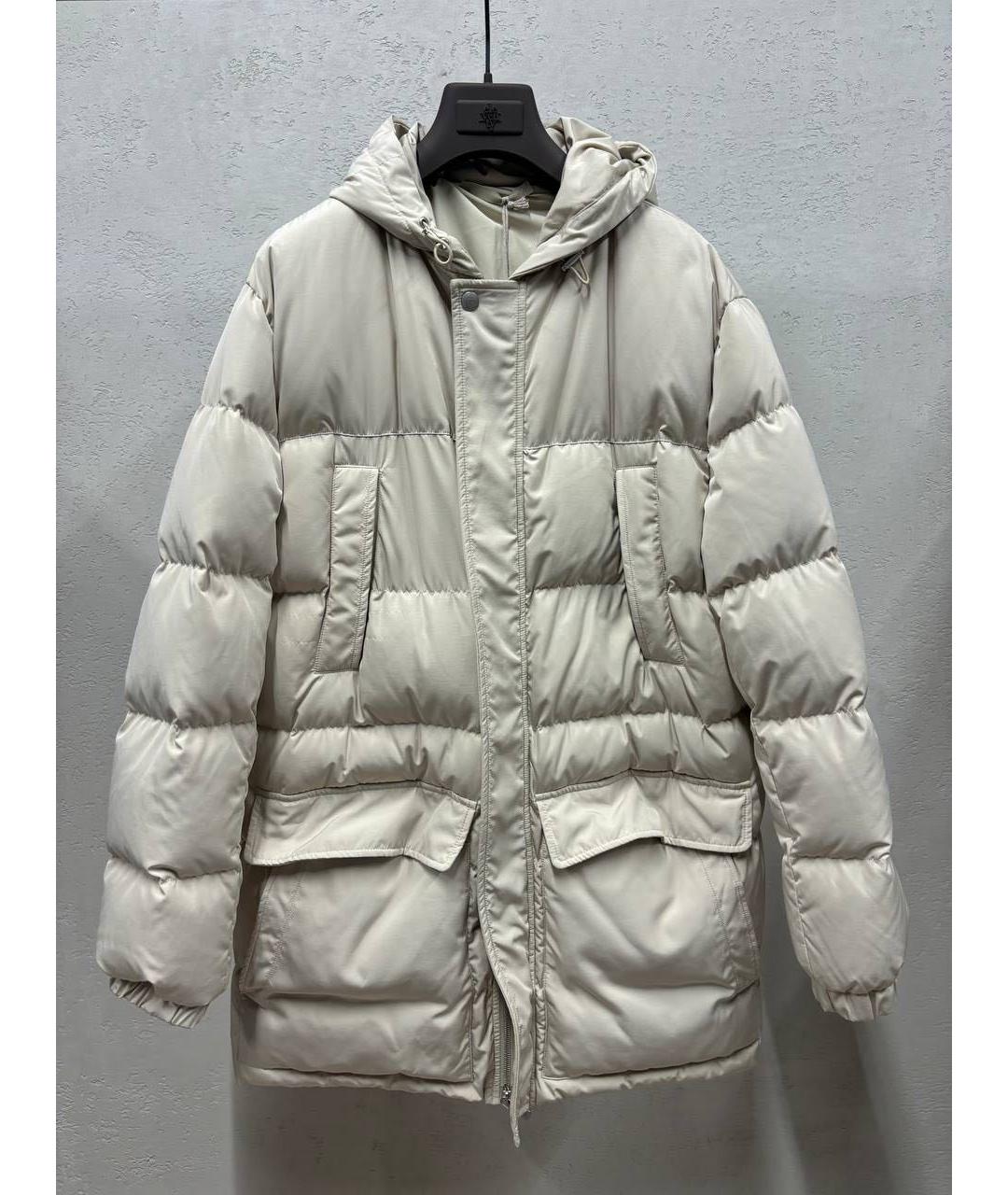 ELEVENTY Бежевый полиэстеровый пуховик, фото 5