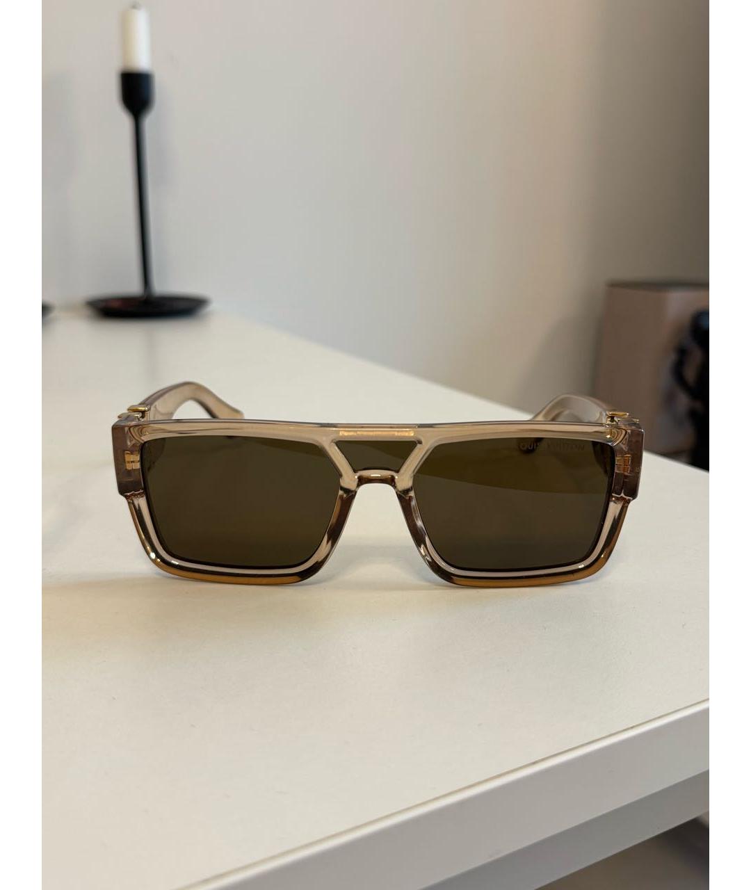 LOUIS VUITTON Коричневые пластиковые солнцезащитные очки, фото 5