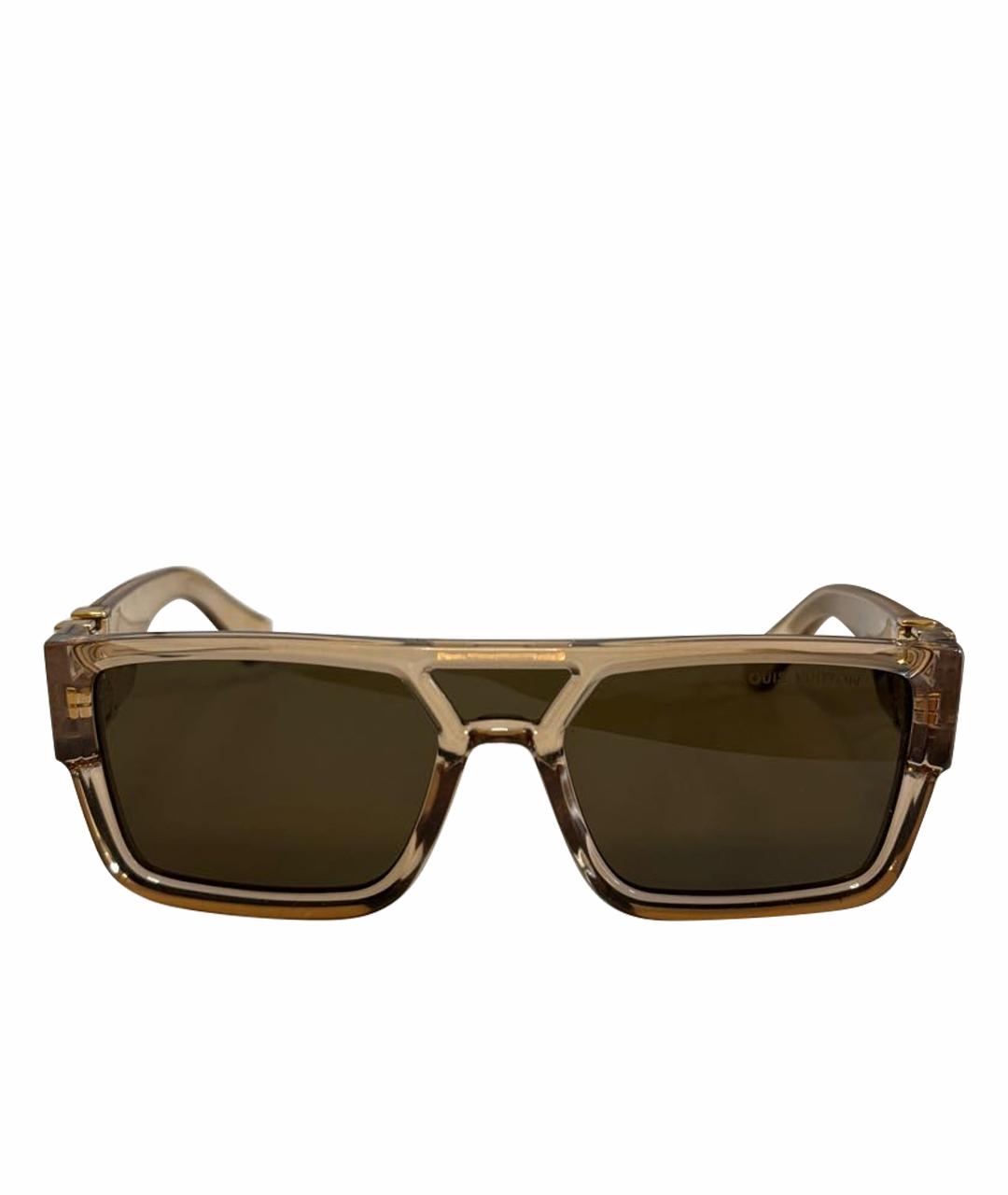 LOUIS VUITTON Коричневые пластиковые солнцезащитные очки, фото 1