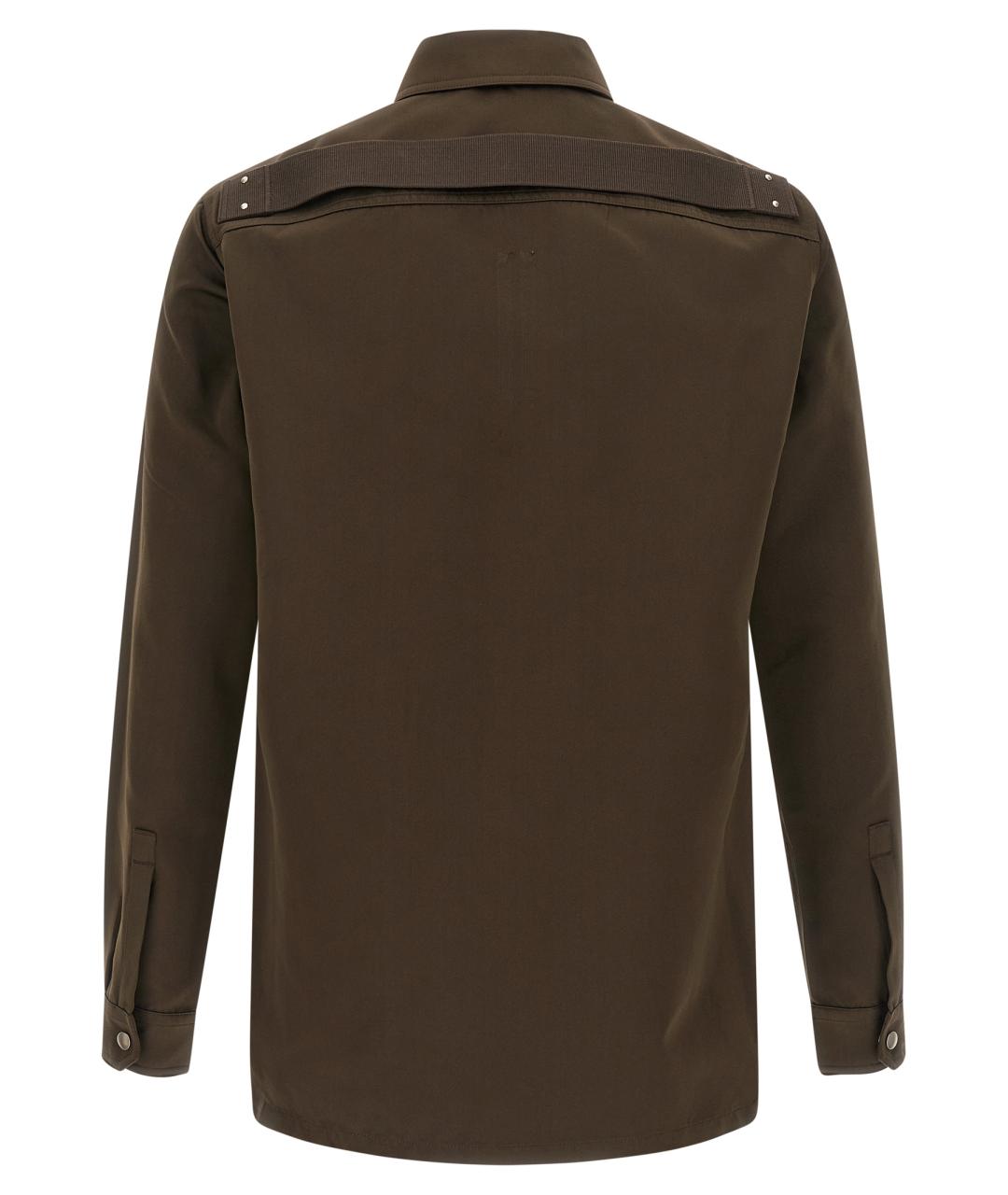 RICK OWENS Коричневая кэжуал рубашка, фото 2