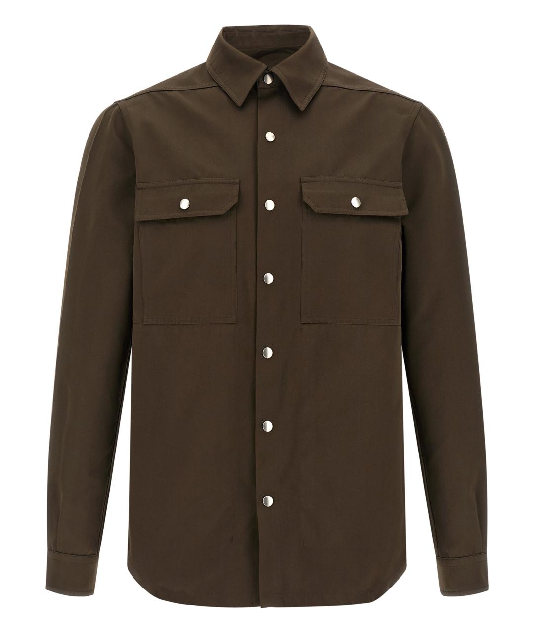 RICK OWENS Коричневая кэжуал рубашка, фото 1