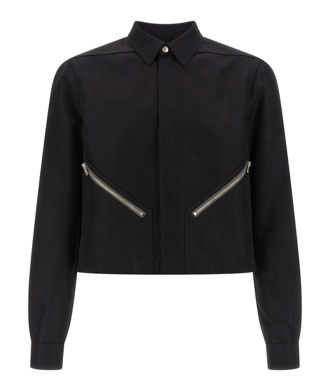 RICK OWENS Черная хлопковая кэжуал рубашка, фото 1