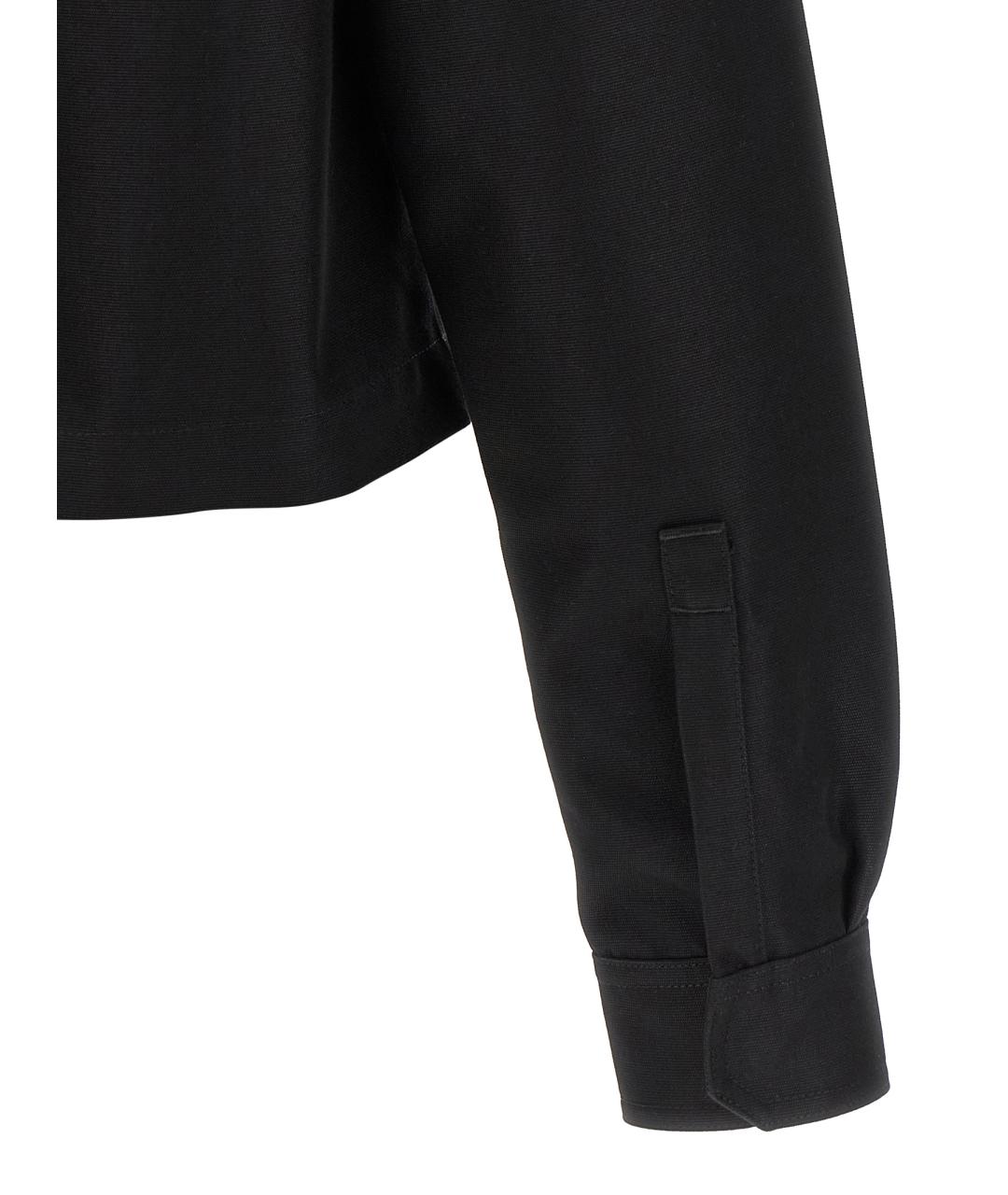 RICK OWENS Черная хлопковая кэжуал рубашка, фото 4