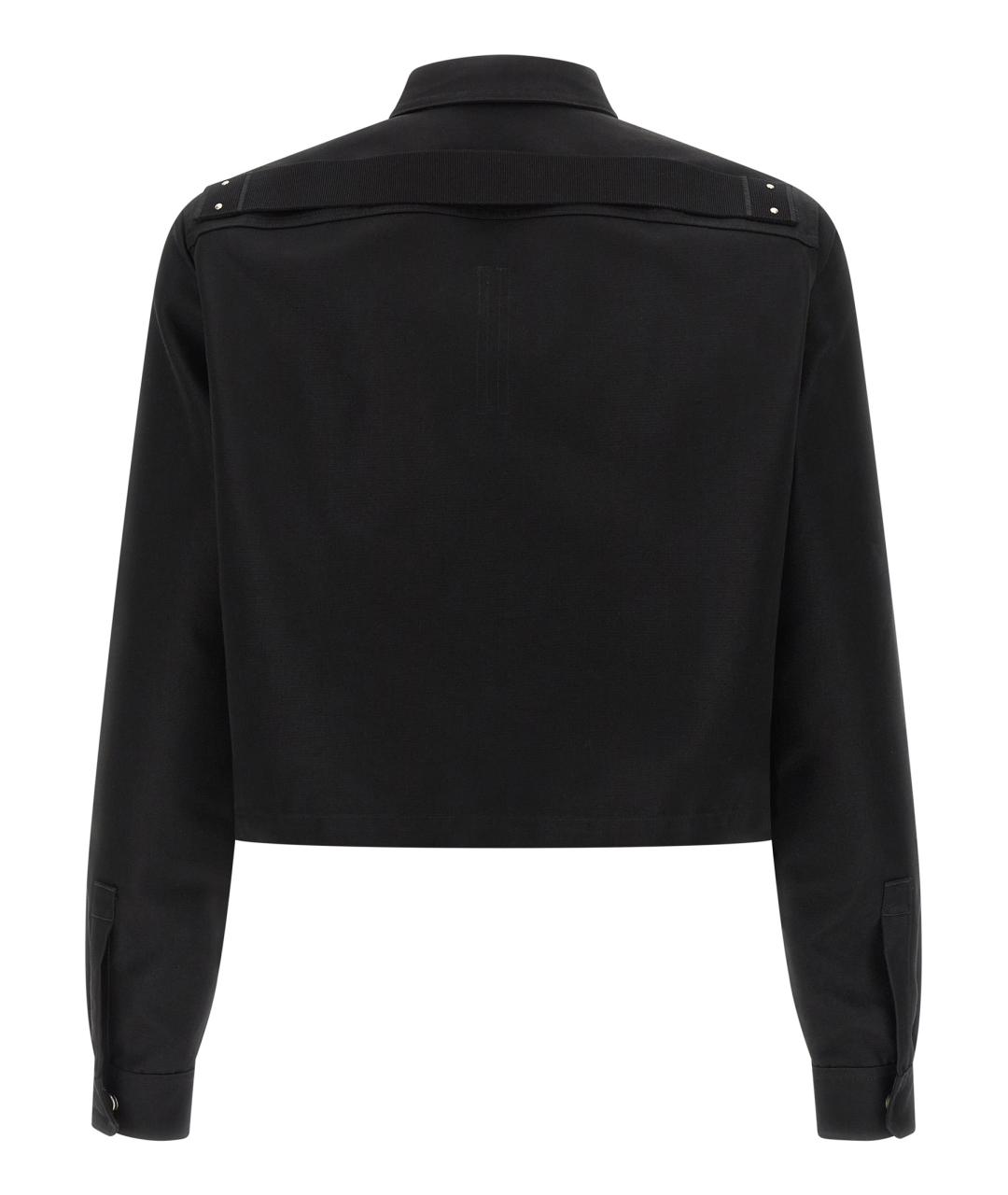 RICK OWENS Черная хлопковая кэжуал рубашка, фото 2