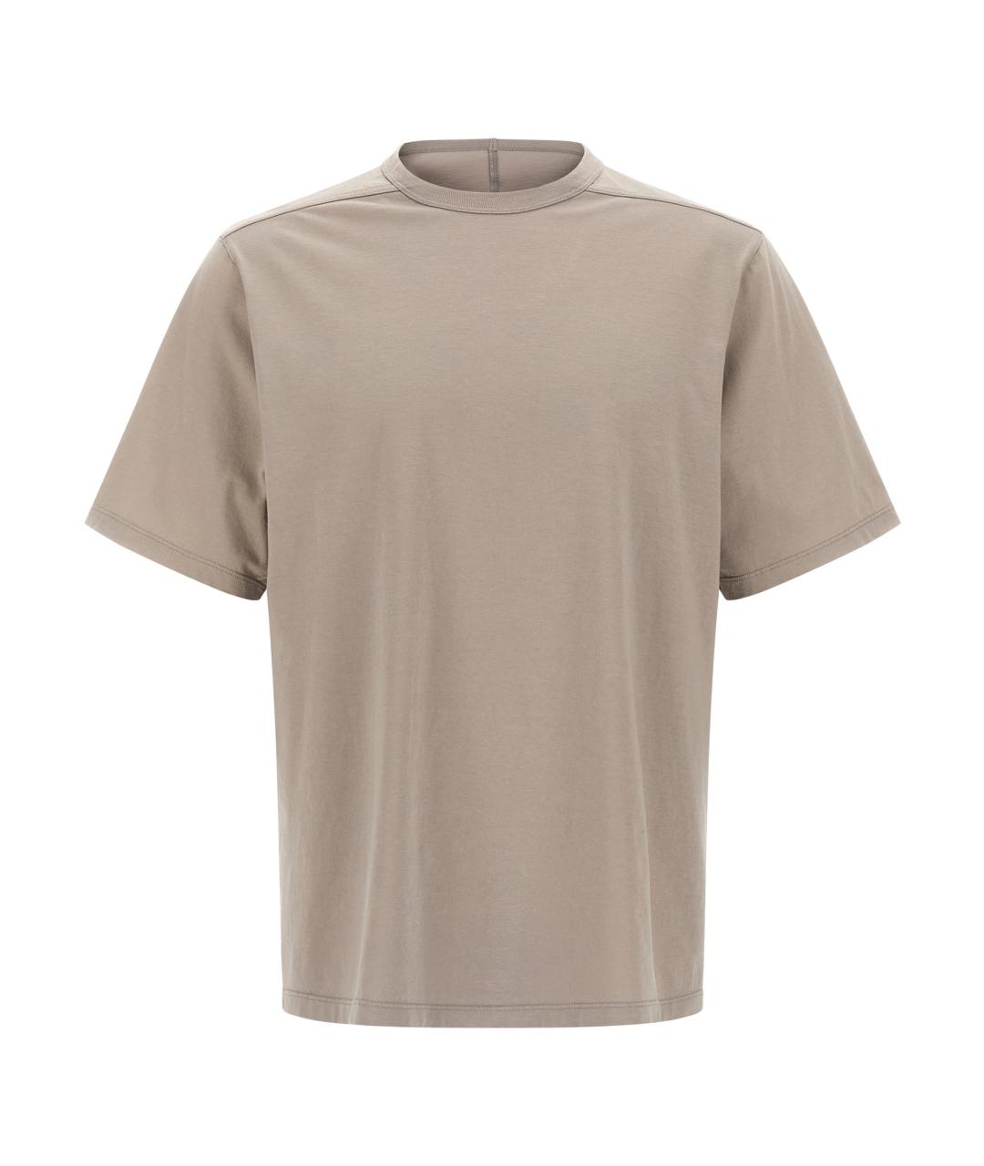 RICK OWENS Бежевая хлопковая футболка, фото 1