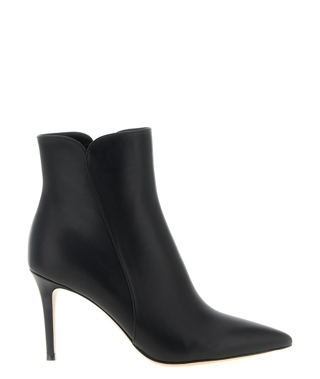 GIANVITO ROSSI Черные кожаные ботильоны, фото 1