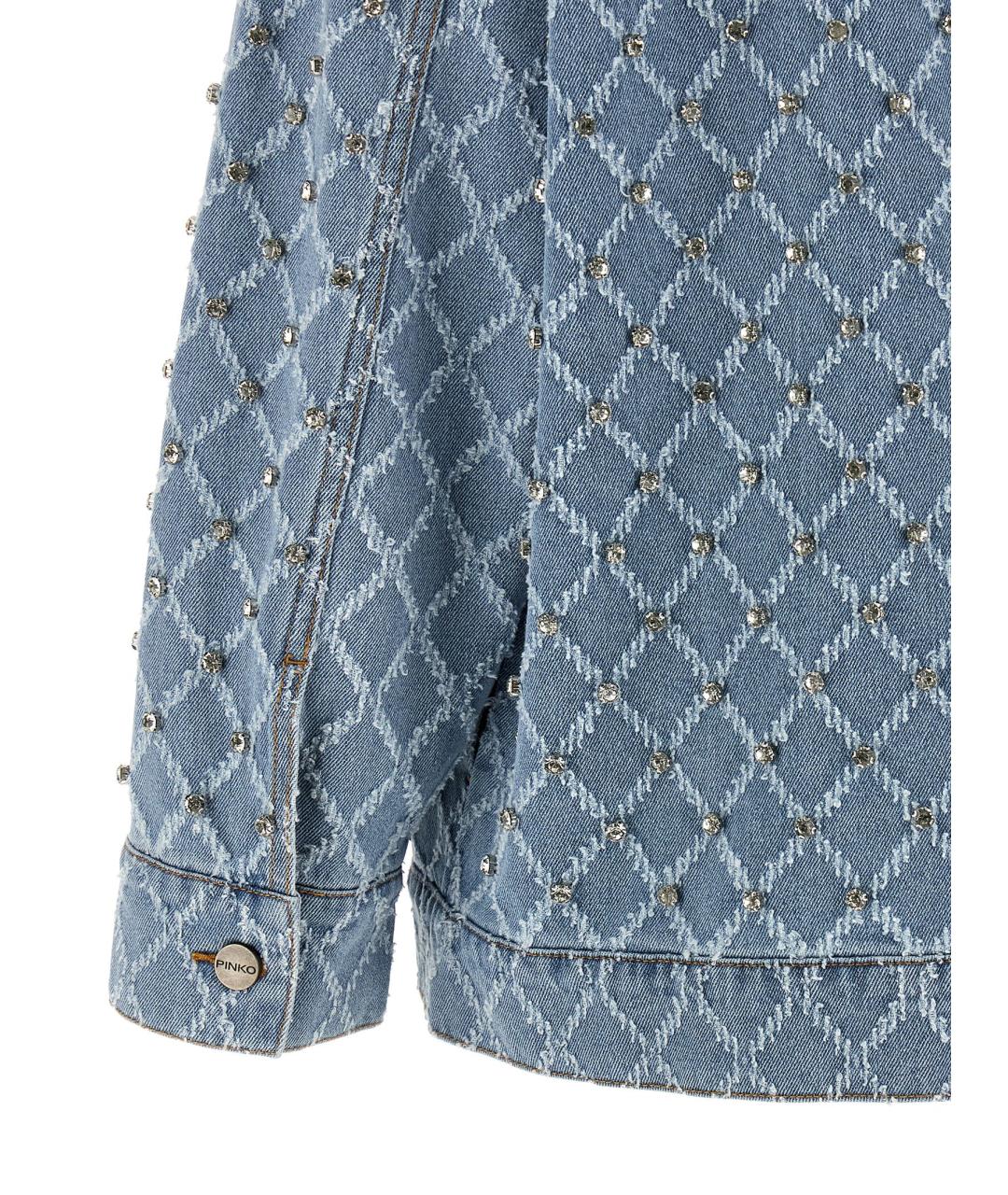 PINKO Голубая хлопковая куртка, фото 4