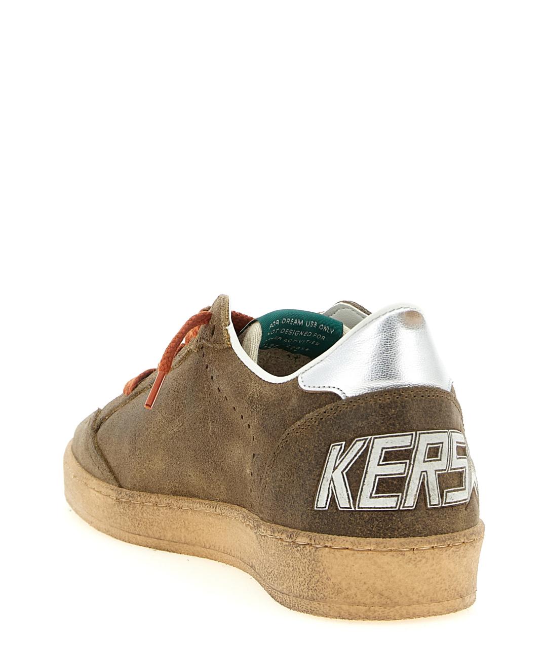 GOLDEN GOOSE DELUXE BRAND Коричневые замшевые низкие кроссовки / кеды, фото 4