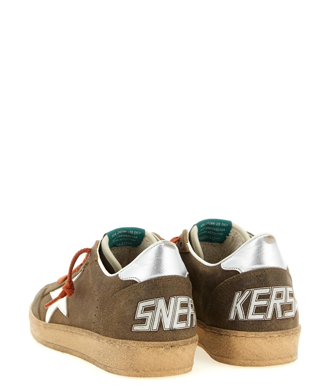 GOLDEN GOOSE DELUXE BRAND Коричневые замшевые низкие кроссовки / кеды, фото 2