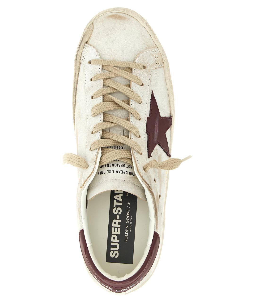 GOLDEN GOOSE DELUXE BRAND Белые кожаные низкие кроссовки / кеды, фото 4