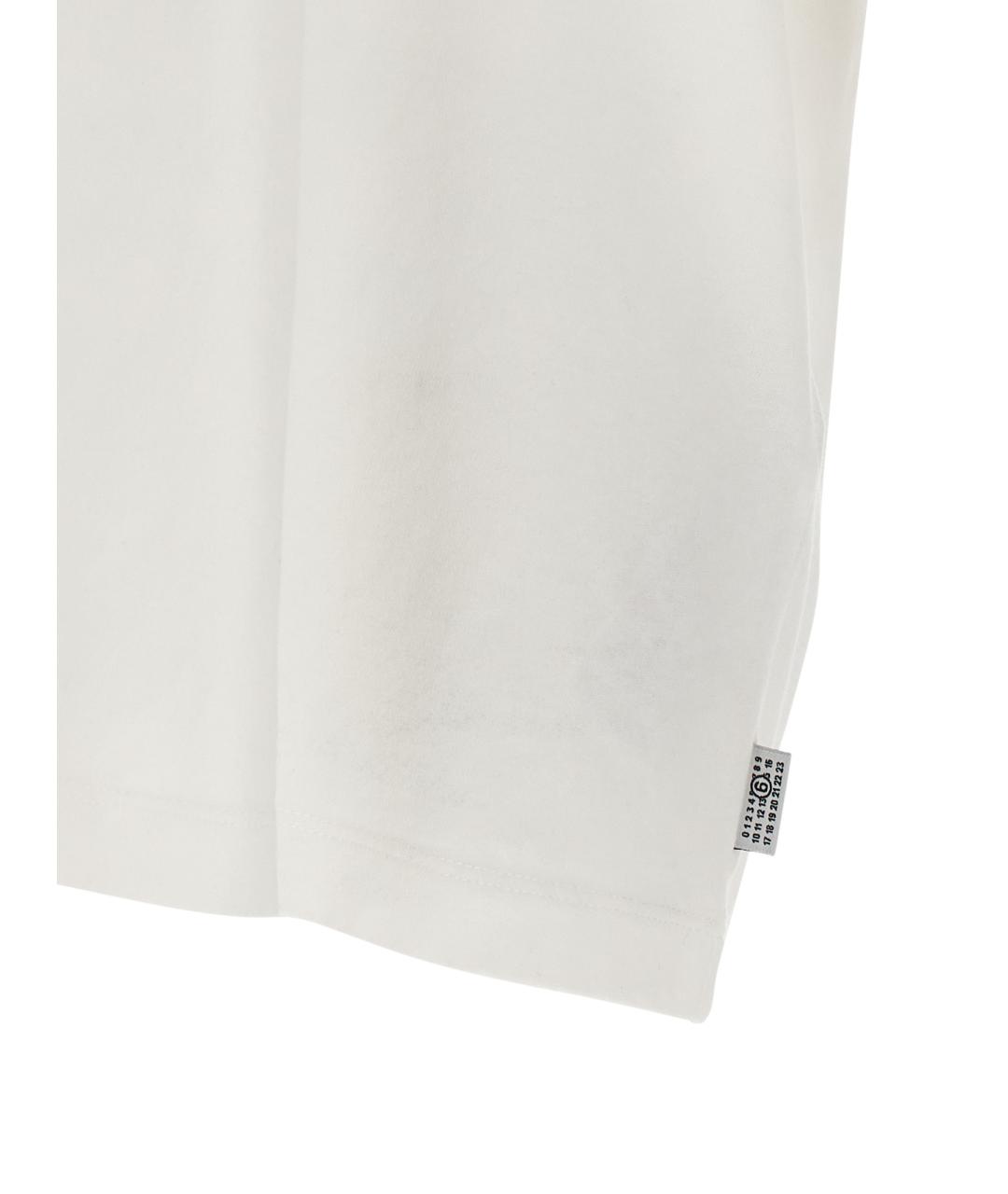 MM6 MAISON MARGIELA Белая хлопковая футболка, фото 4