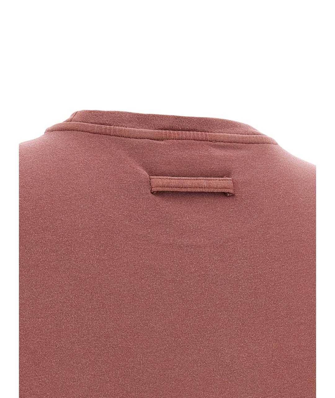 JEAN PAUL GAULTIER Бордовая хлопковая футболка, фото 4