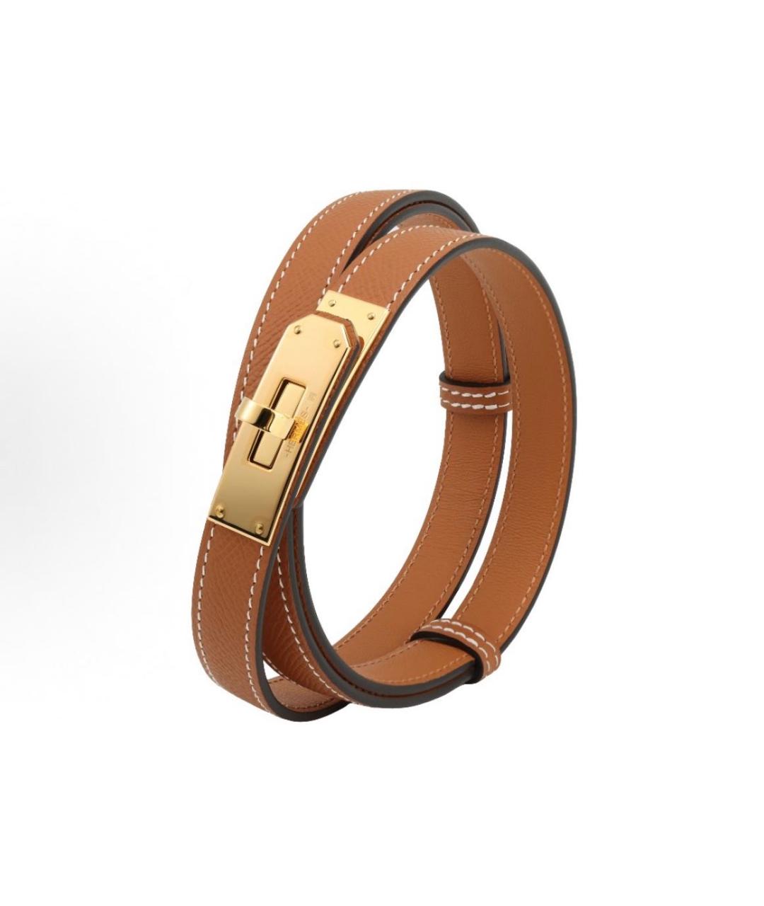 HERMES Коричневый кожаный ремень, фото 3