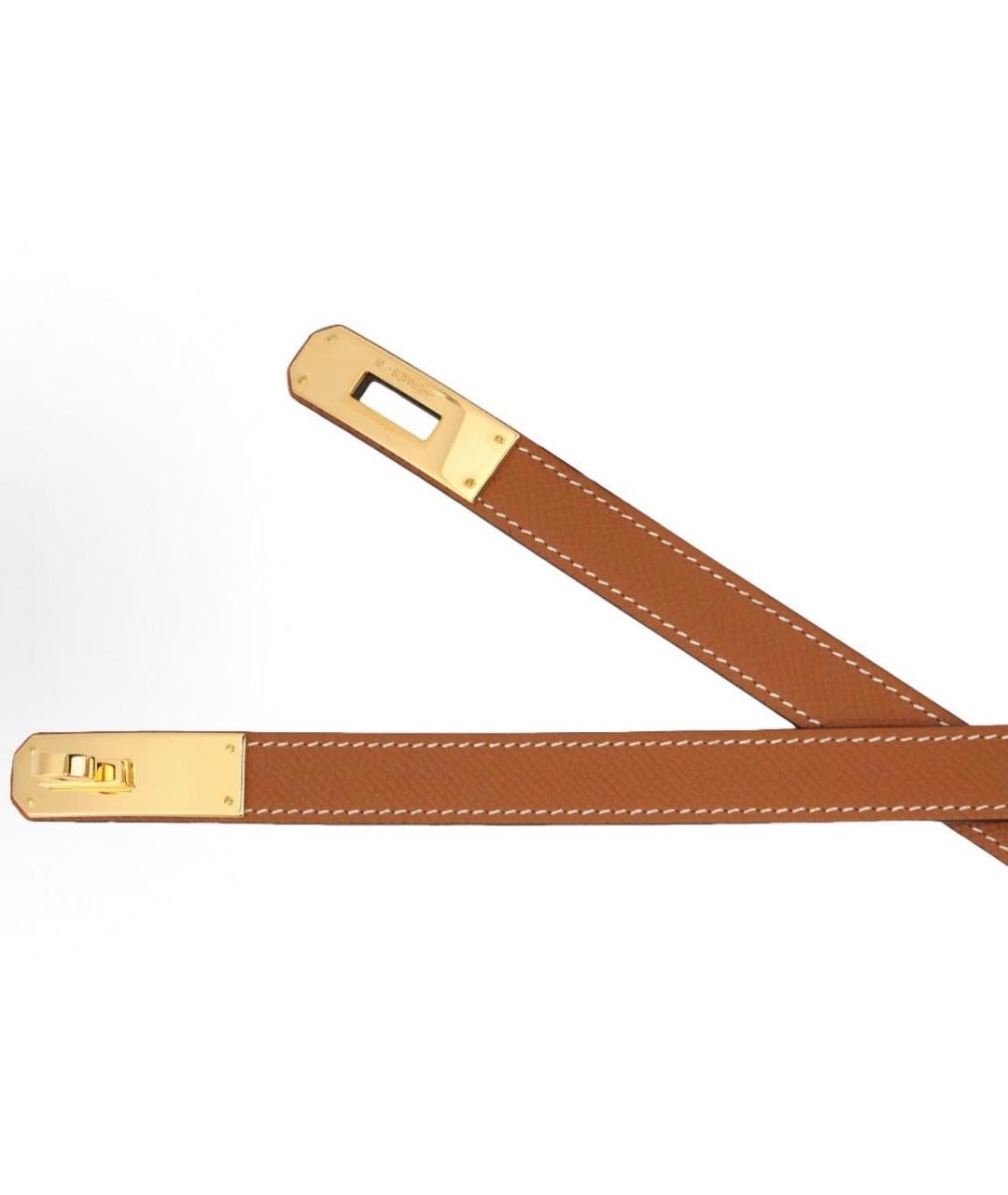HERMES Коричневый кожаный ремень, фото 4
