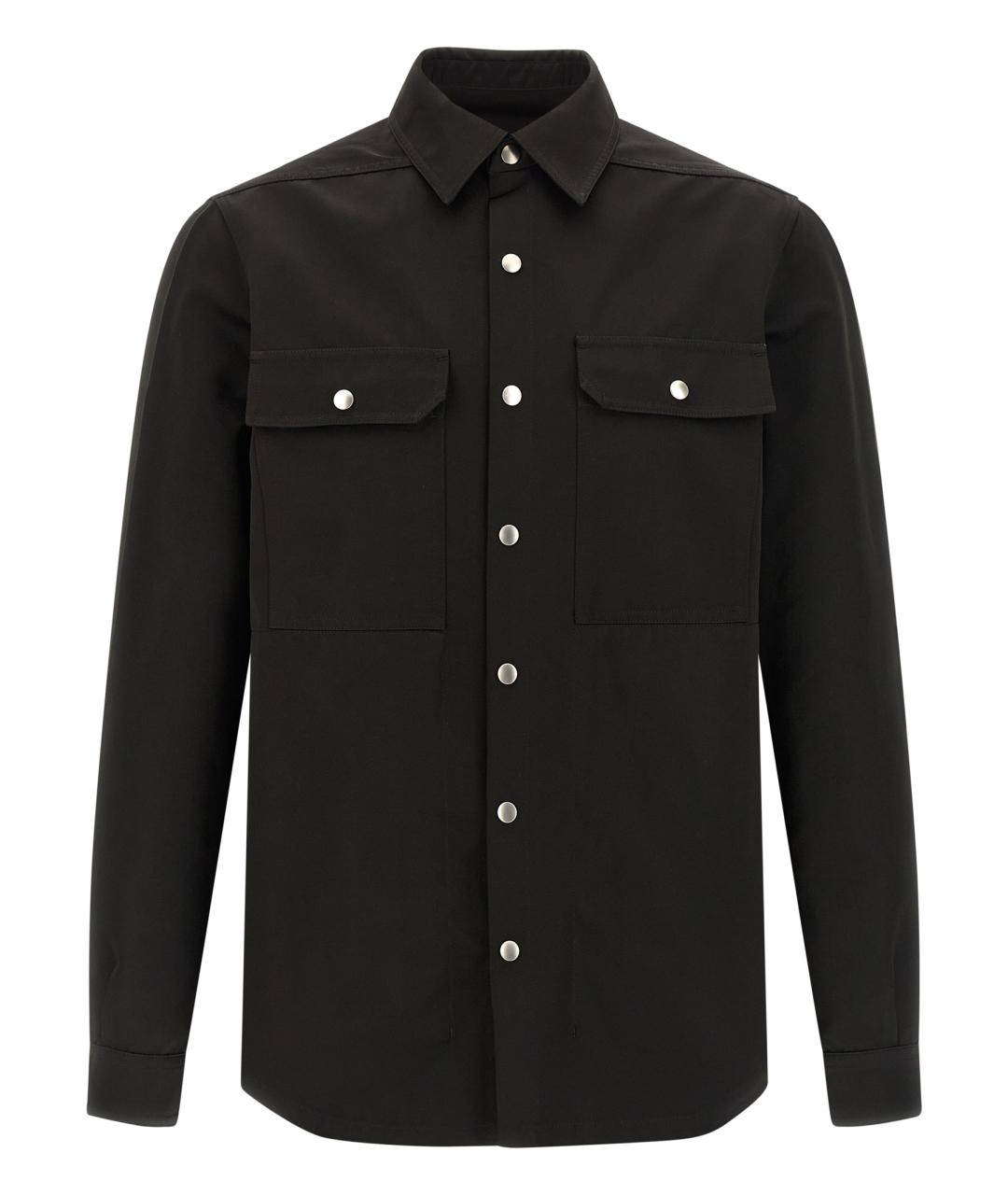 RICK OWENS Черная кэжуал рубашка, фото 1