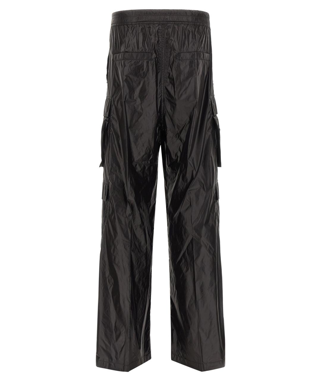 RICK OWENS Черные полиамидовые повседневные брюки, фото 2