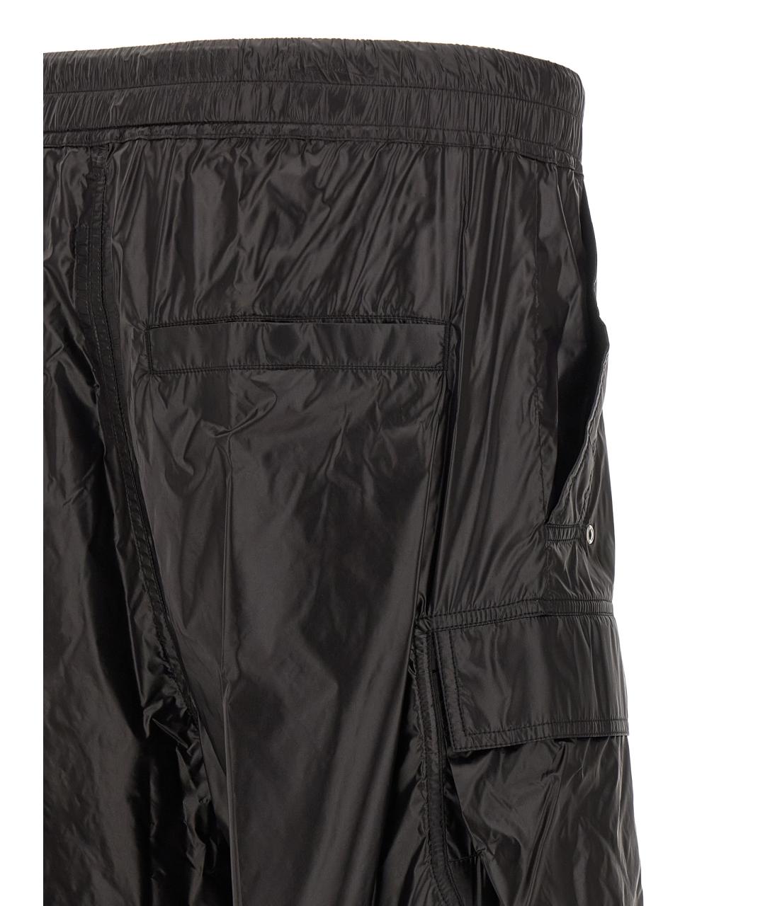 RICK OWENS Черные полиамидовые повседневные брюки, фото 4