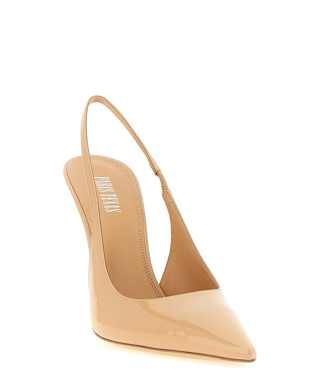 PARIS TEXAS Бежевые туфли из лакированной кожи, фото 2