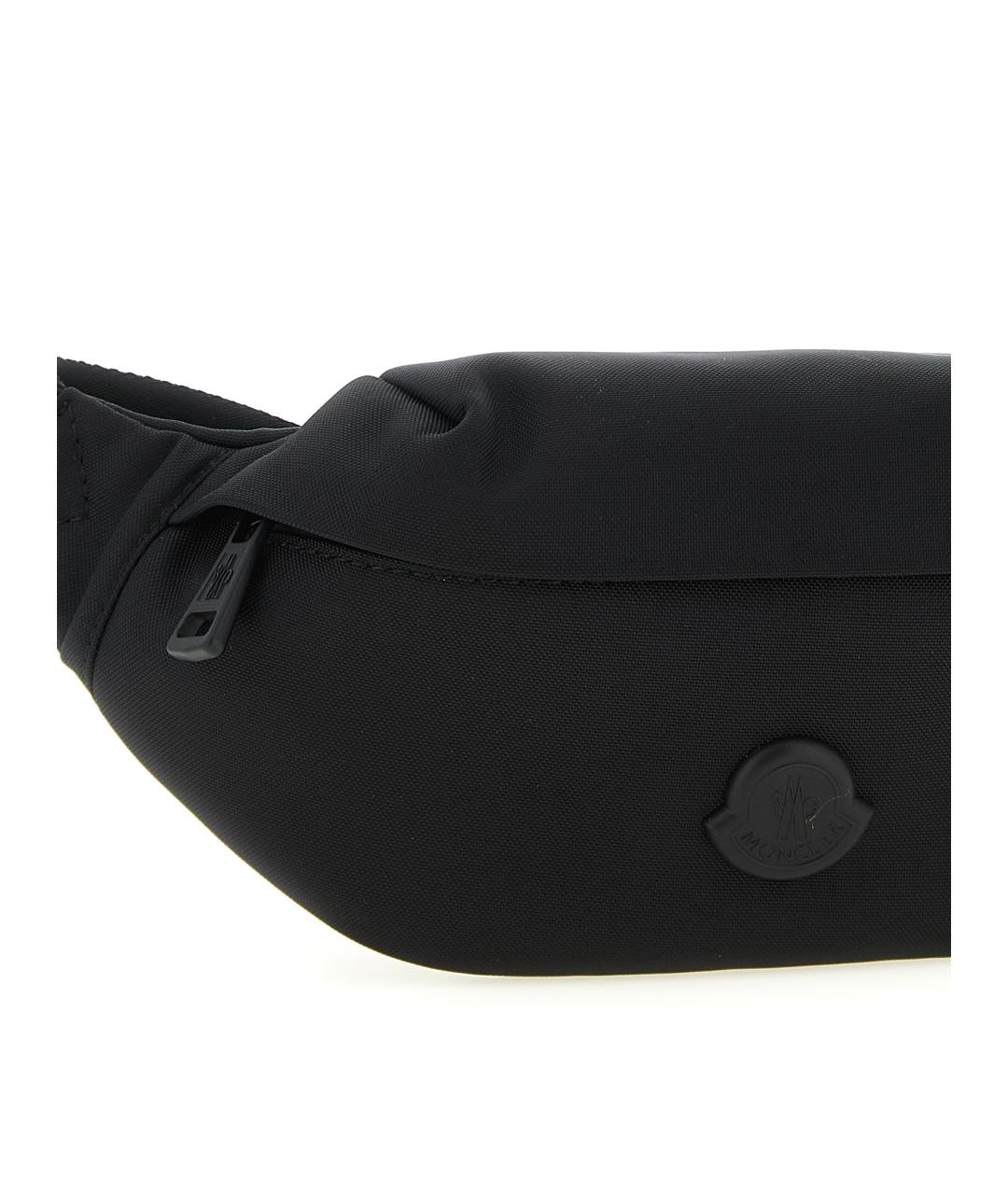 MONCLER Черная синтетическая поясная сумка, фото 3