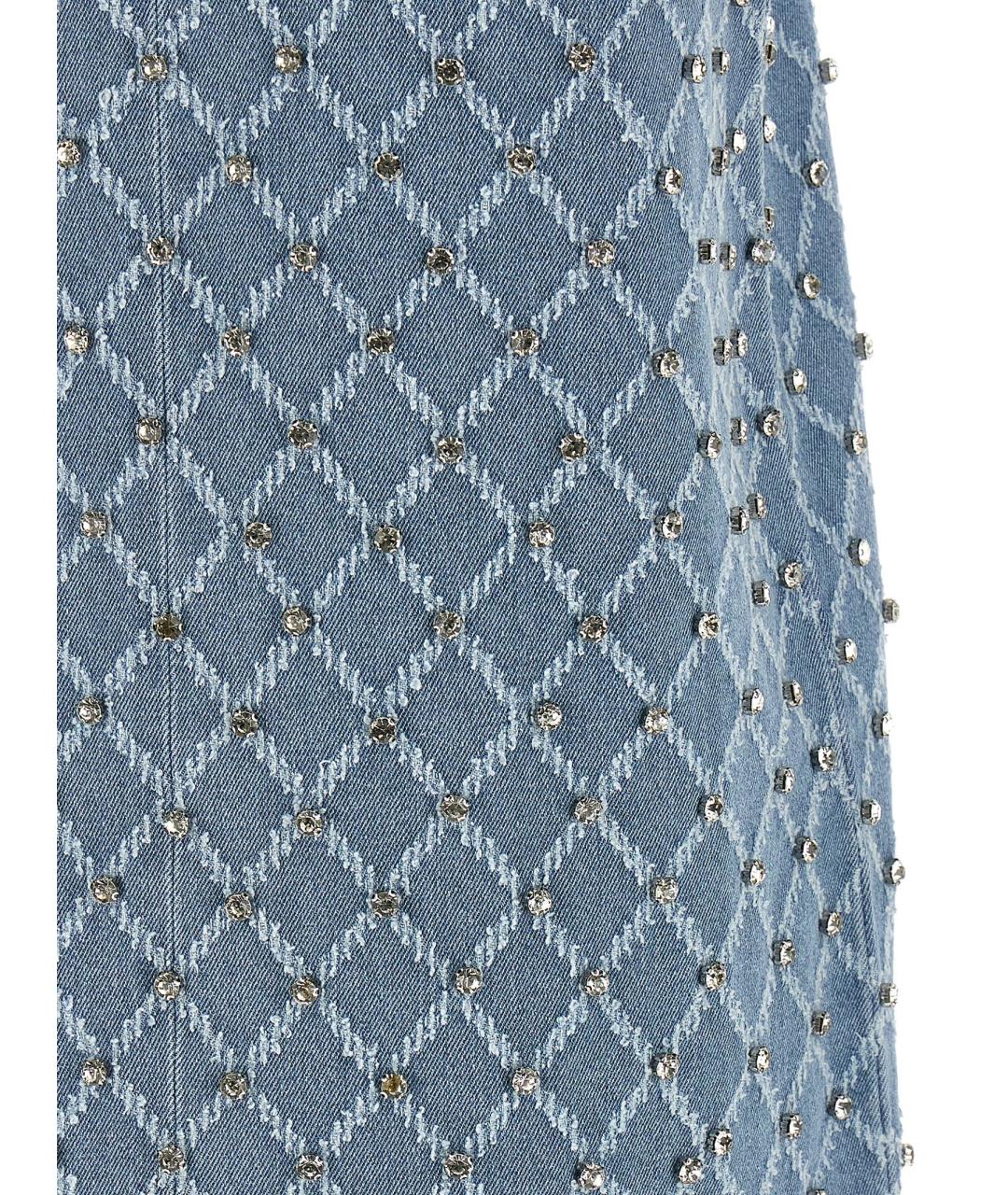 PINKO Голубое хлопковое повседневное платье, фото 4