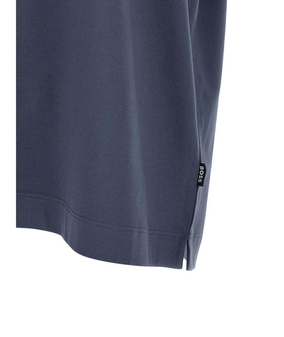 HUGO BOSS Синяя хлопковая футболка, фото 4