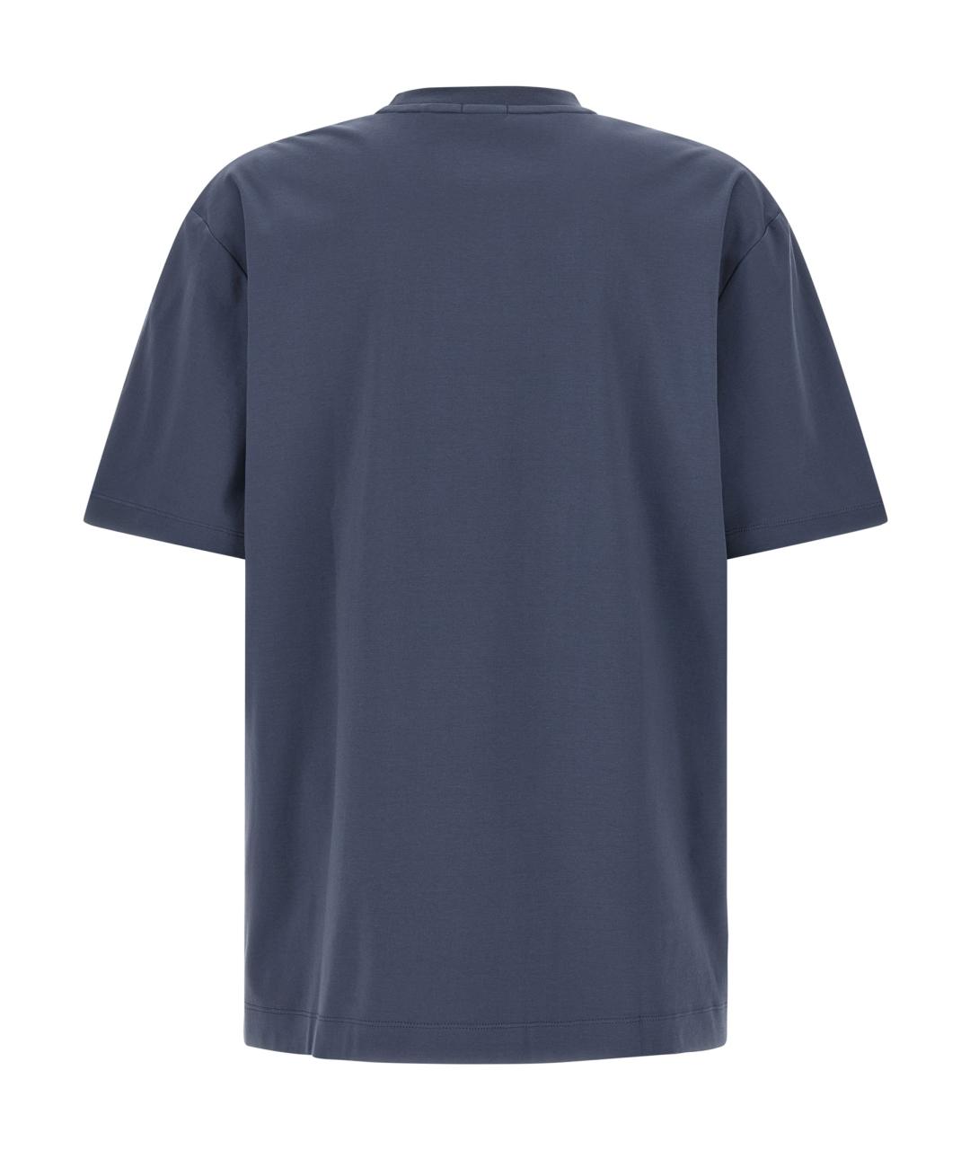 HUGO BOSS Синяя хлопковая футболка, фото 2