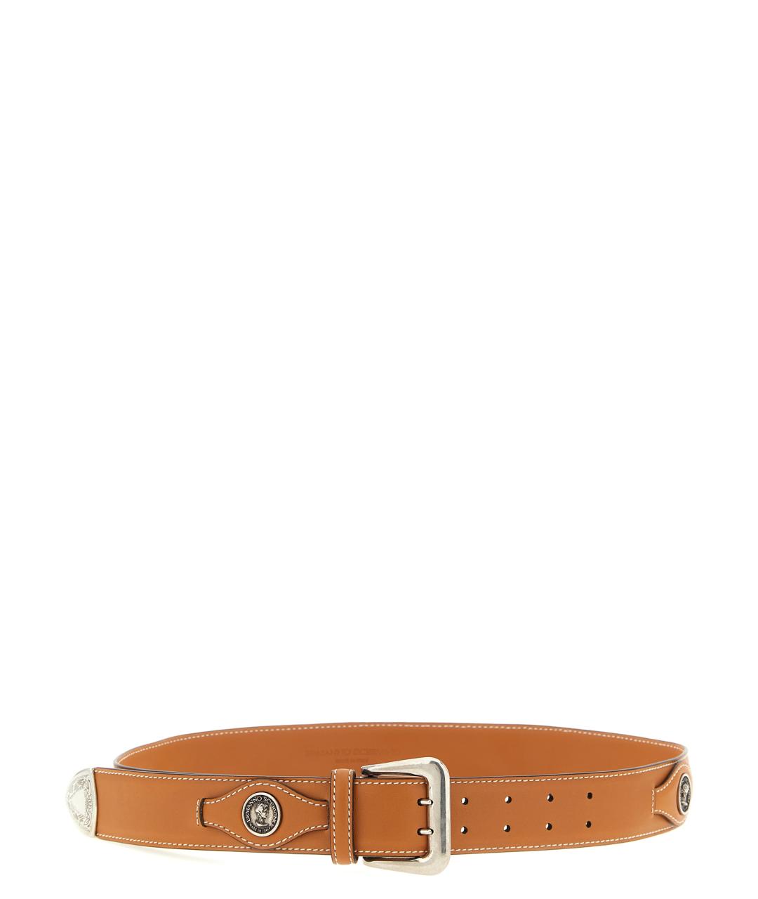 ERMANNO SCERVINO Коричневый кожаный ремень, фото 1