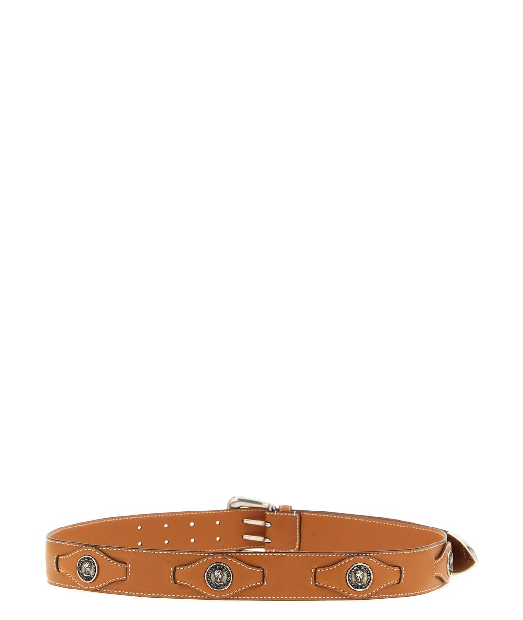 ERMANNO SCERVINO Коричневый кожаный ремень, фото 2