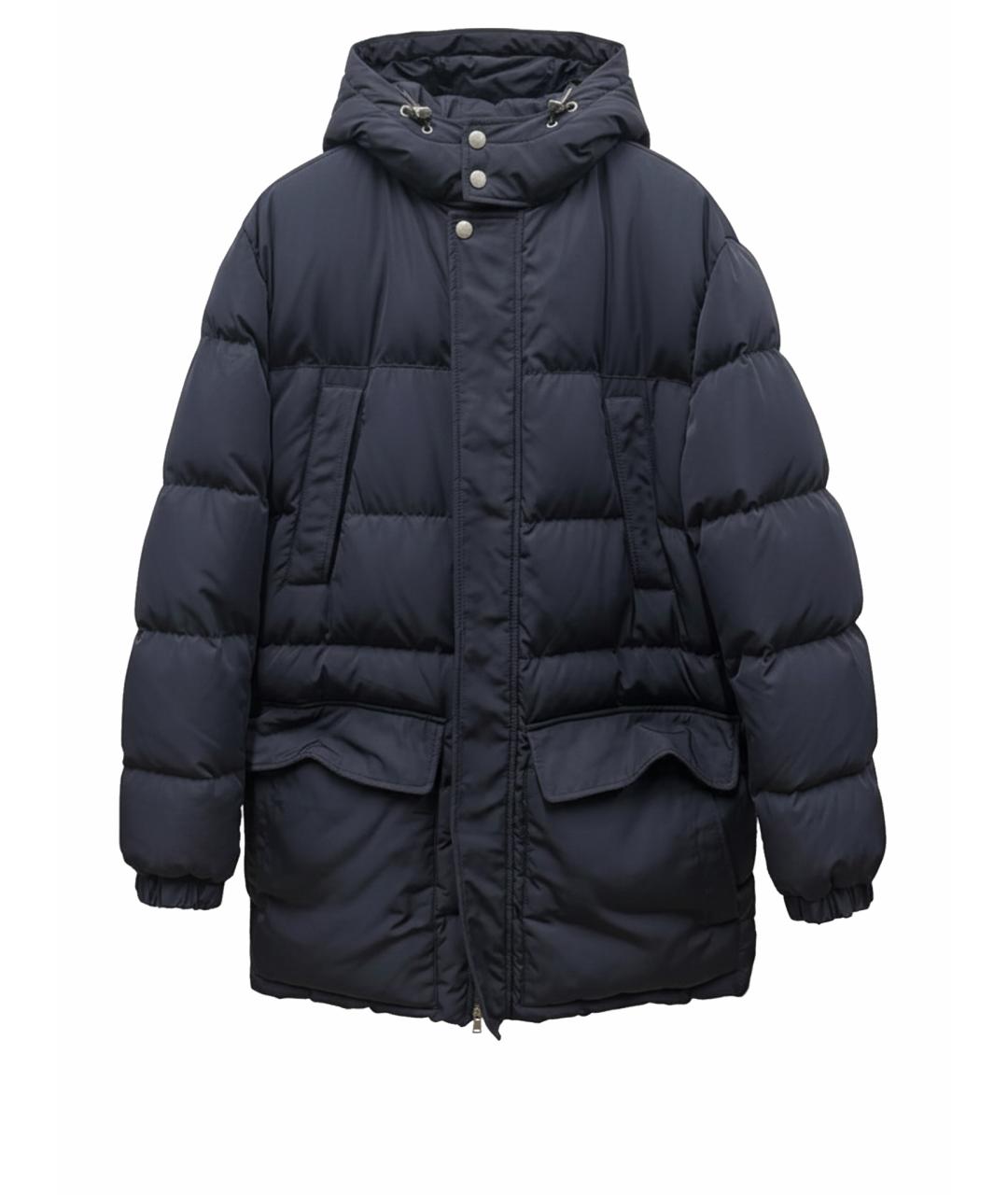 ELEVENTY Темно-синий полиэстеровый пуховик, фото 1
