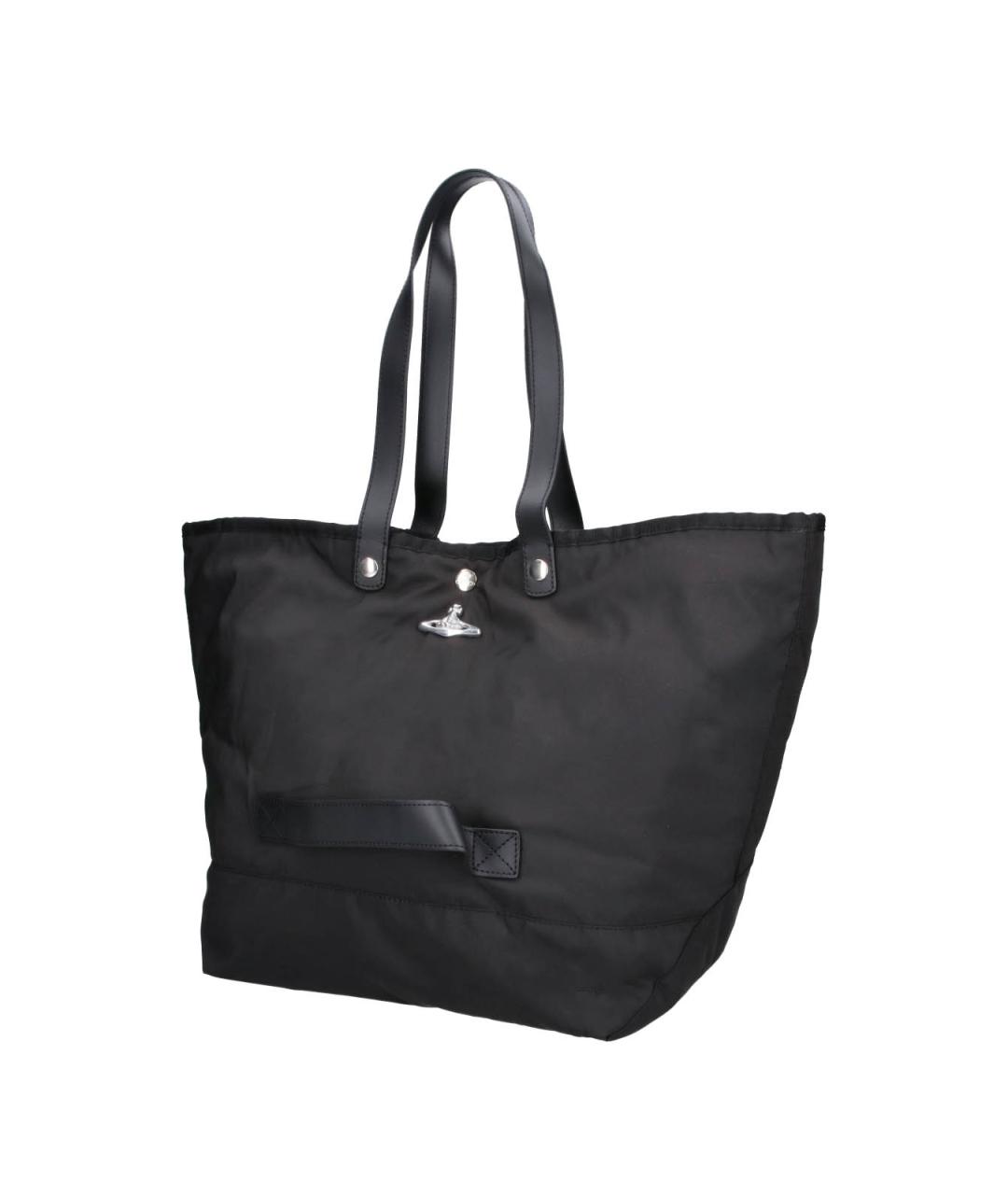 VIVIENNE WESTWOOD Черная синтетическая сумка тоут, фото 2