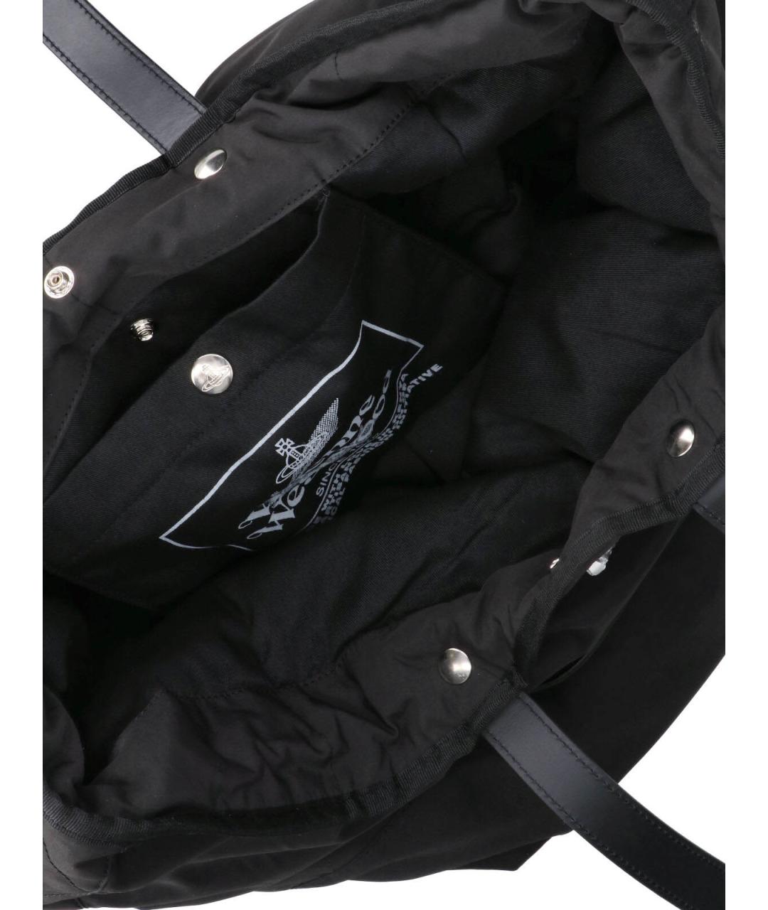 VIVIENNE WESTWOOD Черная синтетическая сумка тоут, фото 4